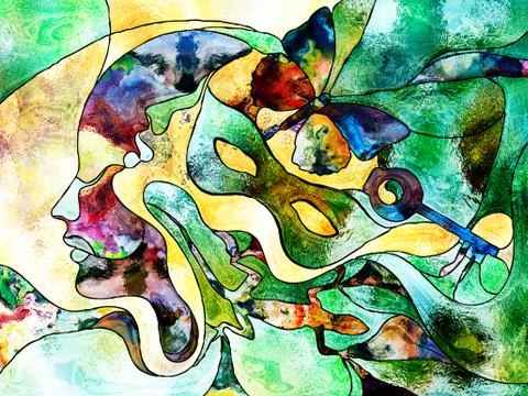Unmasking Self 스톡 일러스트