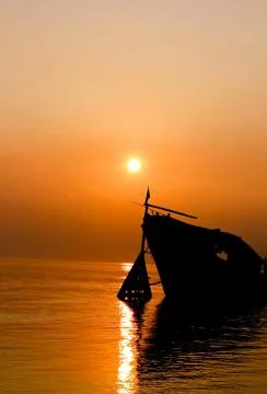 Unmatched ocean view at sunset Stock Photos