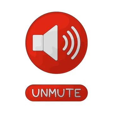 Unmute Button illustration Stock Illustration