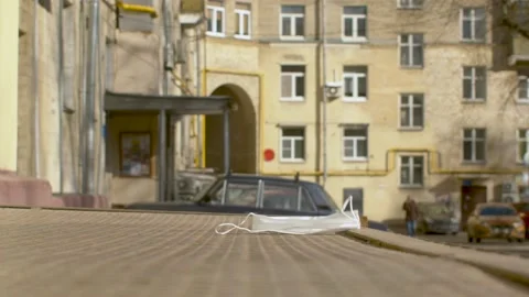 An unnecessary protective mask Stock Footage 130991701