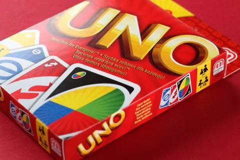 Uno game box Stock Photos