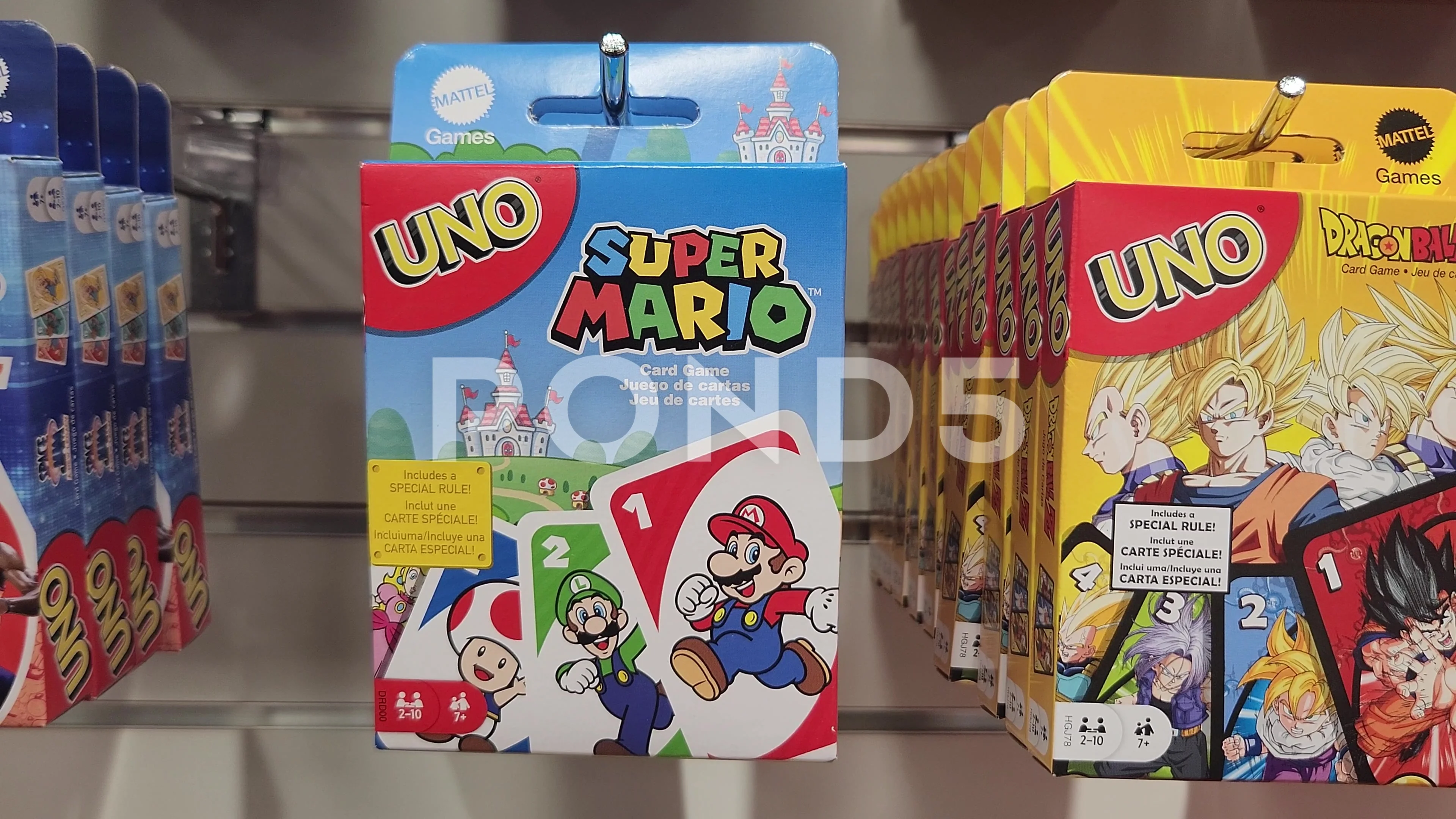 Uno Super Mario Card Game Retailer, Stock Video