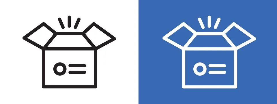 Unpack logo sign set vector outline 스톡 일러스트