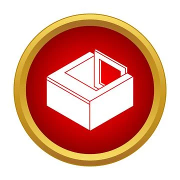 Unpacking box icon for user interface design 스톡 일러스트