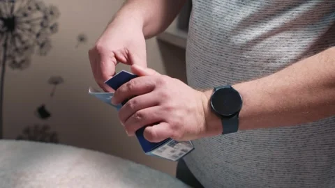 Unpacking processor from box before installing into computer Stock Footage 332182721