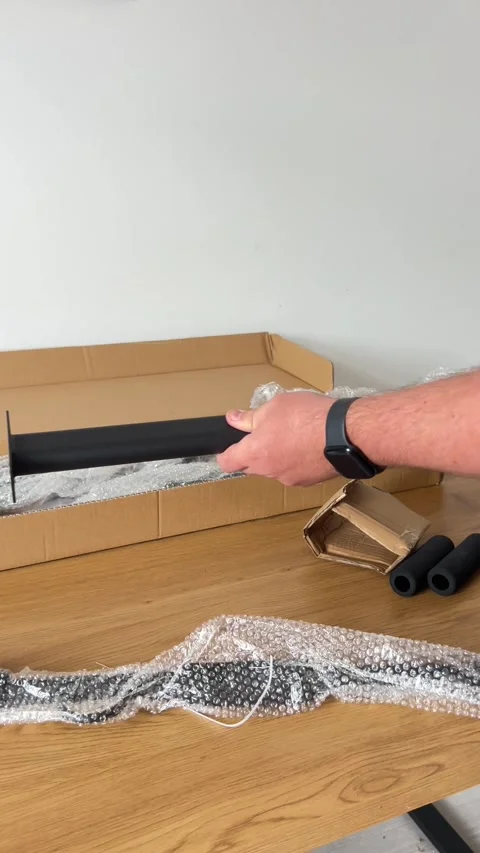 Unpacking Pull-Up Bar Main Components Stock Footage 311017444