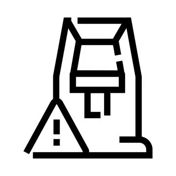 Unpacking shipping box with error warning icon 스톡 일러스트