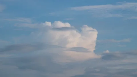 Unpleasant grey cloudscape covered the sky. Dramatic overcast horizon before the Stock Footage 317880612