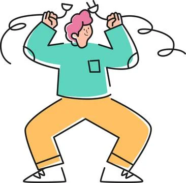 Unplug the Cable from the Plug Illustration - Disconnect &amp; Stop Stock Illustration