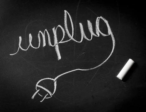 Unplug from electronics Stock Photos