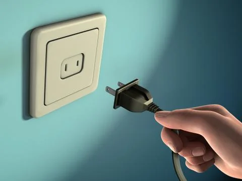 Unplug Illustrazione stock