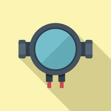 Unplug junction box icon flat vector. Electric switch Stock Illustration