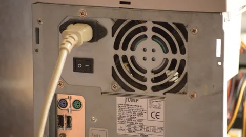 Unplug Power Unit PC Stock Footage 54115986