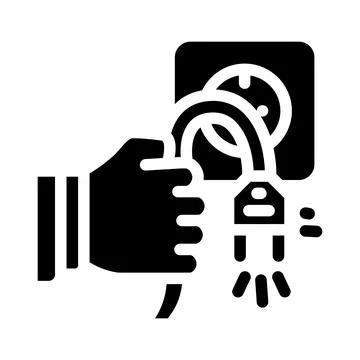 Unplug socket glyph icon vector illustration Stock Illustration