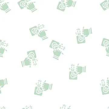 Unplug socket glyph vector seamless pattern Stock Illustration