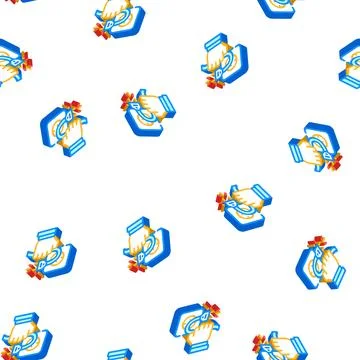 Unplug socket isometric icon seamless pattern Stock Illustration