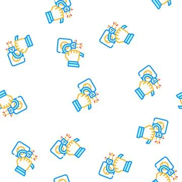 Unplug socket vector seamless pattern Stock Illustration