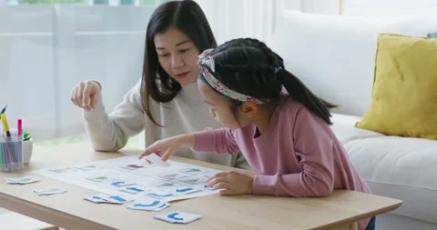 Unplugged coding activity for kindergarten kids at home or homeschool. Stock Footage 164010788