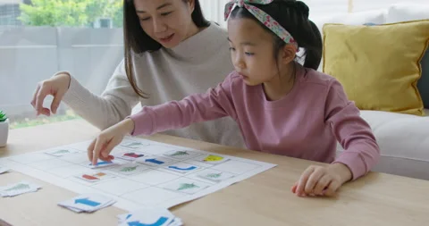 Unplugged coding activity for kindergarten kids at home or homeschool. Stock Footage 164011361