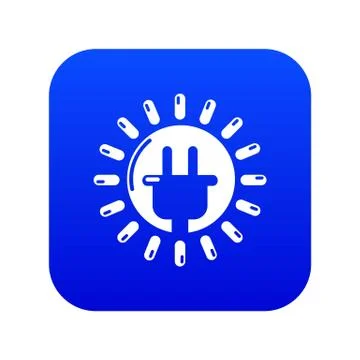 Unplugged electrical plug icon blue vector イラスト素材