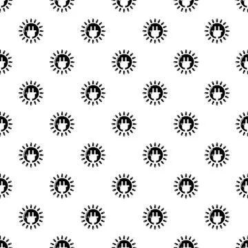 Unplugged electrical plug pattern seamless Stock Illustration