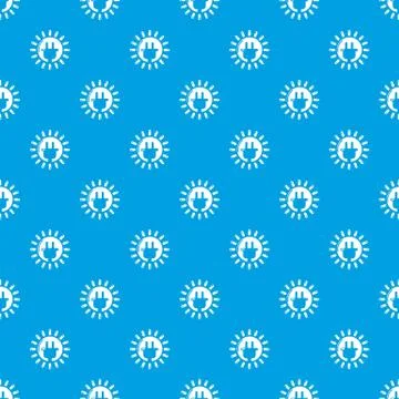 Unplugged electrical plug pattern vector seamless blue 스톡 일러스트