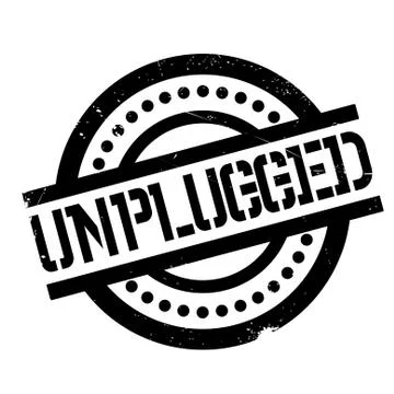 Unplugged rubber stamp Stock Illustration