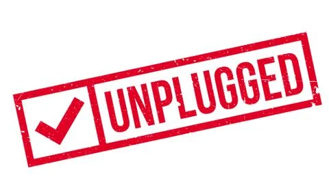 Unplugged rubber stamp Stock Illustration