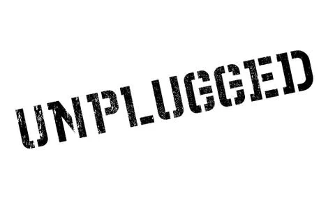 Unplugged rubber stamp Stock Illustration