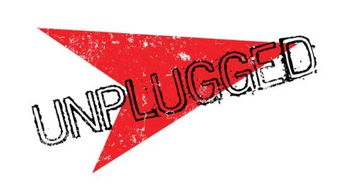 Unplugged rubber stamp Stock Illustration
