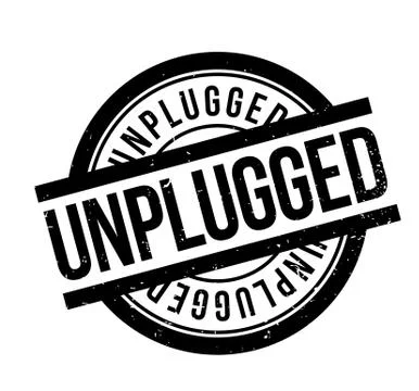 Unplugged rubber stamp Stock Illustration