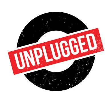 Unplugged rubber stamp Stock Illustration