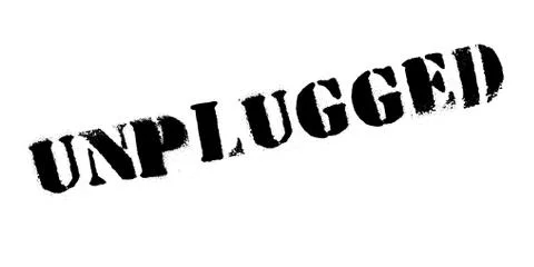 Unplugged rubber stamp Stock Illustration