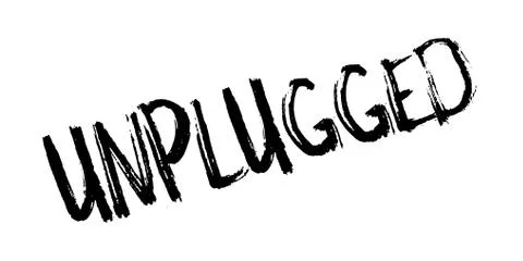 Unplugged rubber stamp Stock Illustration