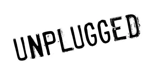 Unplugged rubber stamp Stock Illustration