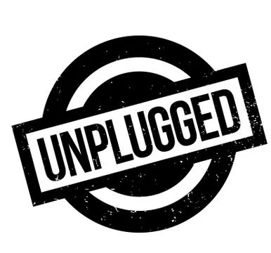 Unplugged rubber stamp Stock Illustration