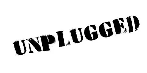 Unplugged rubber stamp Stock Illustration