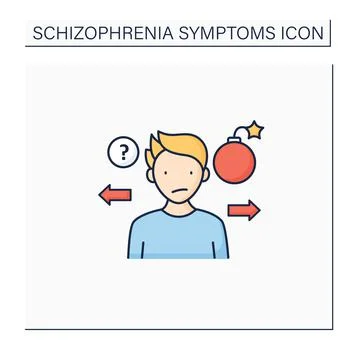 Unpredictable color icon Illustrazione stock