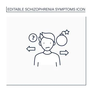 Unpredictable line icon Illustrazione stock