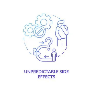 Unpredictable side effects concept icon Illustrazione stock