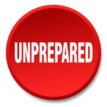 Unprepared red round flat isolated push button Stock Illustration
