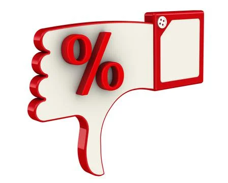 Unprofitable interest rate Ilustração Stock