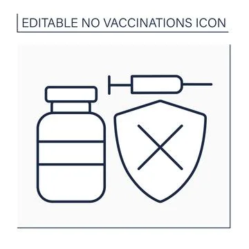 Unprotected line icon Stock Illustration