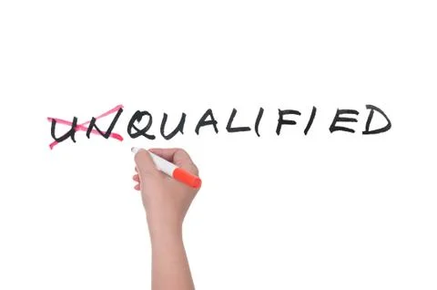 Unqualified to qualified Stock Photos