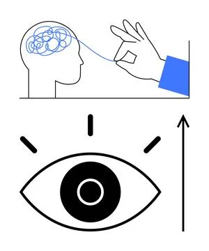 Unraveling Complexity Visualizing Clarity in Thought and Insightful Growth Stock Illustration