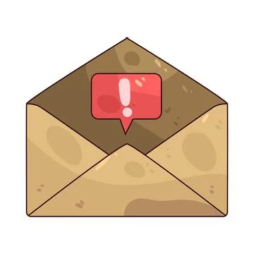 Unread Mail illustration Illustrazione stock
