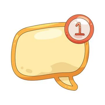 Unread message bubble Stock Illustration