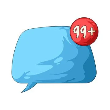 Unread message bubble illustration Stock Illustration
