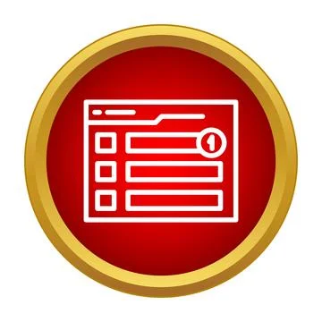 Unread message notification in web browser window icon Stockillustratie