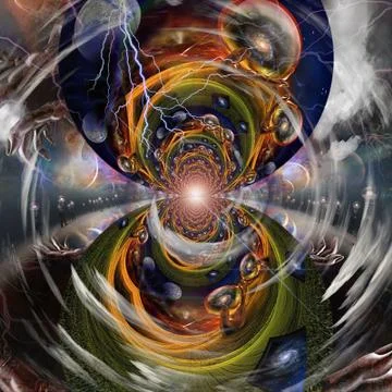 Unreal dimensions Illustrazione stock